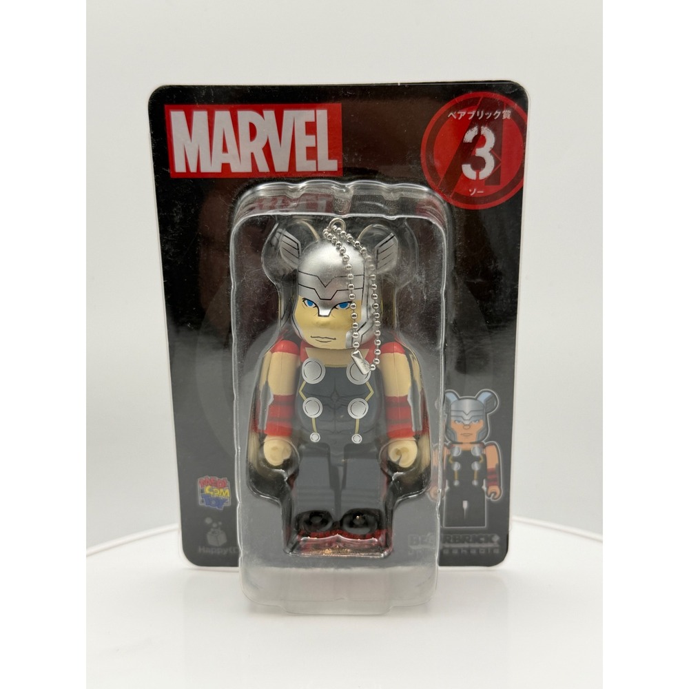 Marvel Thor Bearbrick 100% Happy Kuji Prize 3 Medicom Toy Figure Keychain NEW